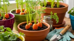 Cenoura vaso converte janelas simples em minas orgânicas infinitas. Raiz laranja milenar nutre, decora e economiza.